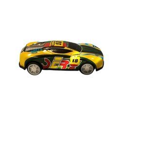 Anika Mini Pull Back Racing Car Toy Yellow & Green 1/64 Scale